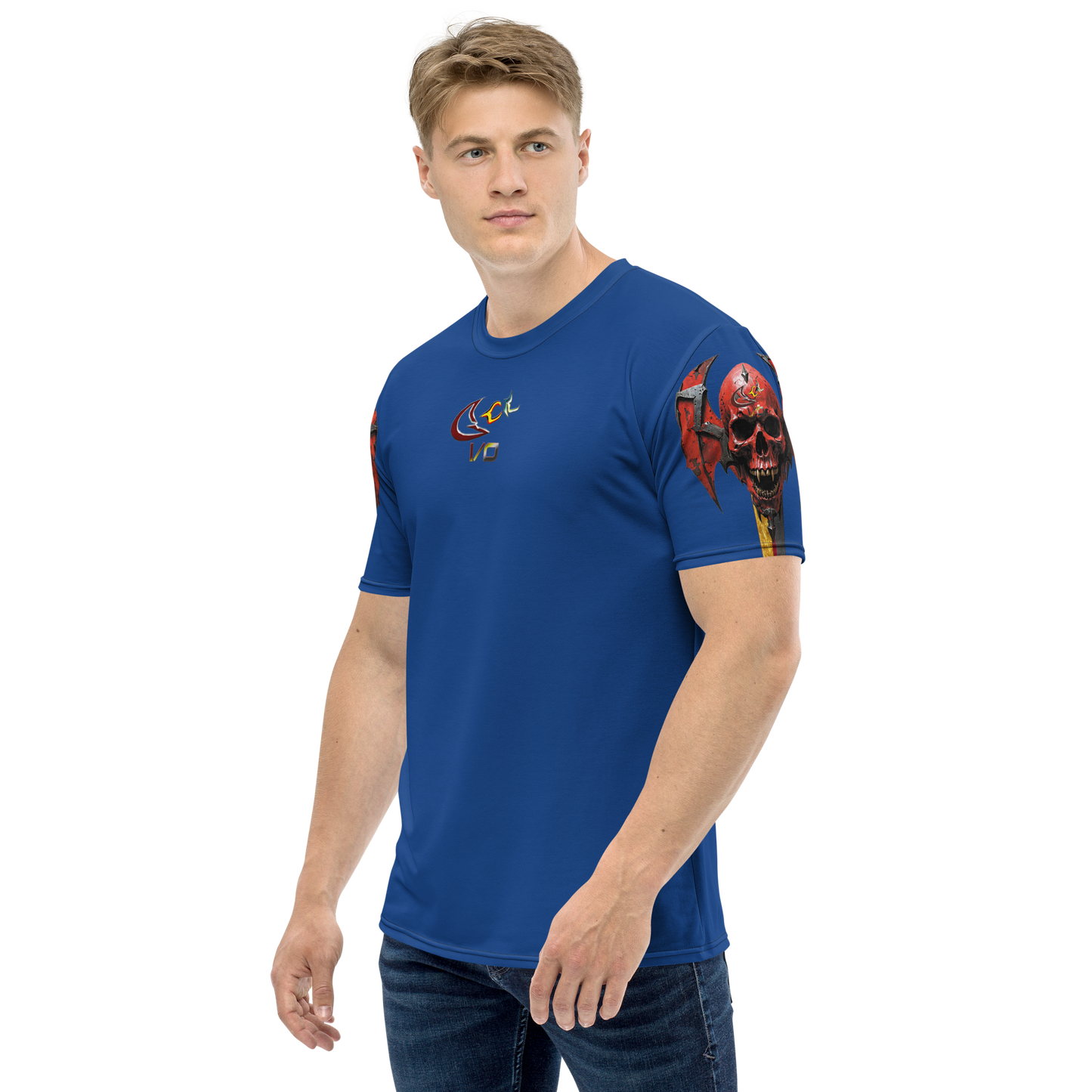 GCR I/O SKULL CREST BLUE T SHIRT