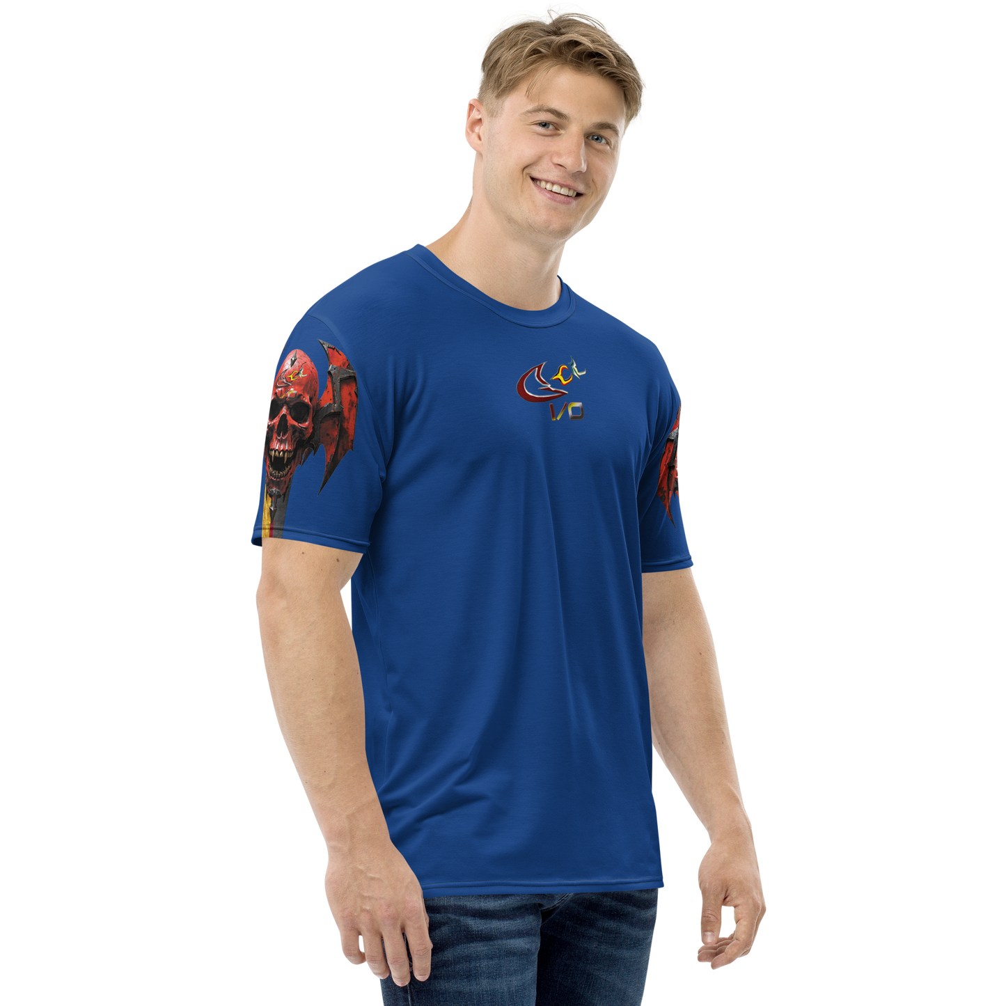GCR I/O SKULL CREST BLUE T SHIRT