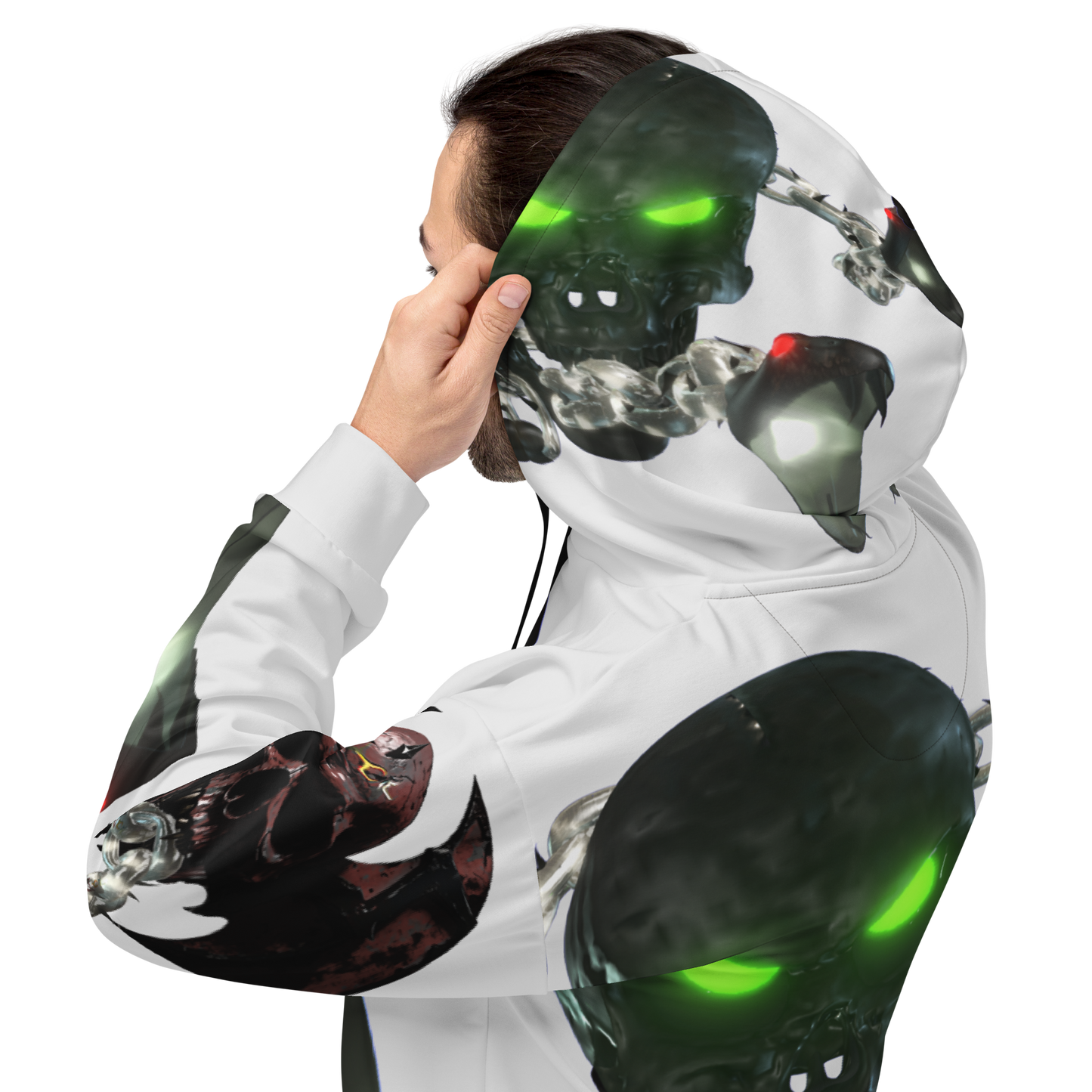 GCR - RATLIN CHAINS WHITE CHROME HOODIE