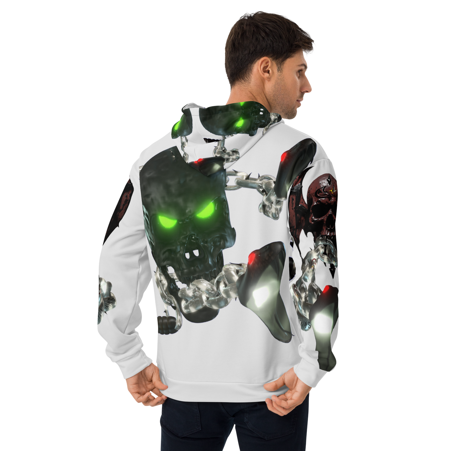 GCR - RATLIN CHAINS WHITE CHROME HOODIE