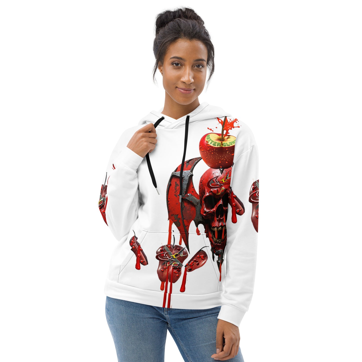 GCR I/O ROTTEN CLOWN WHITE HOODIE