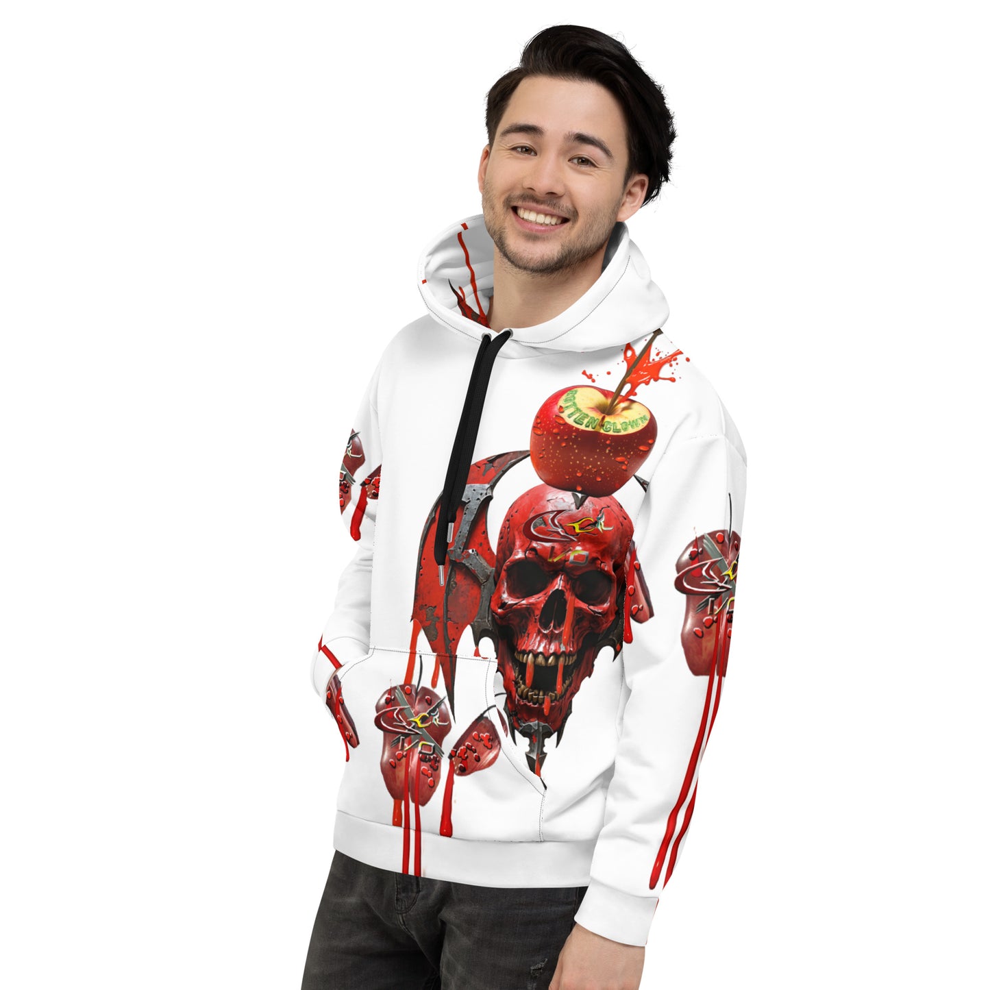 GCR I/O ROTTEN CLOWN WHITE HOODIE