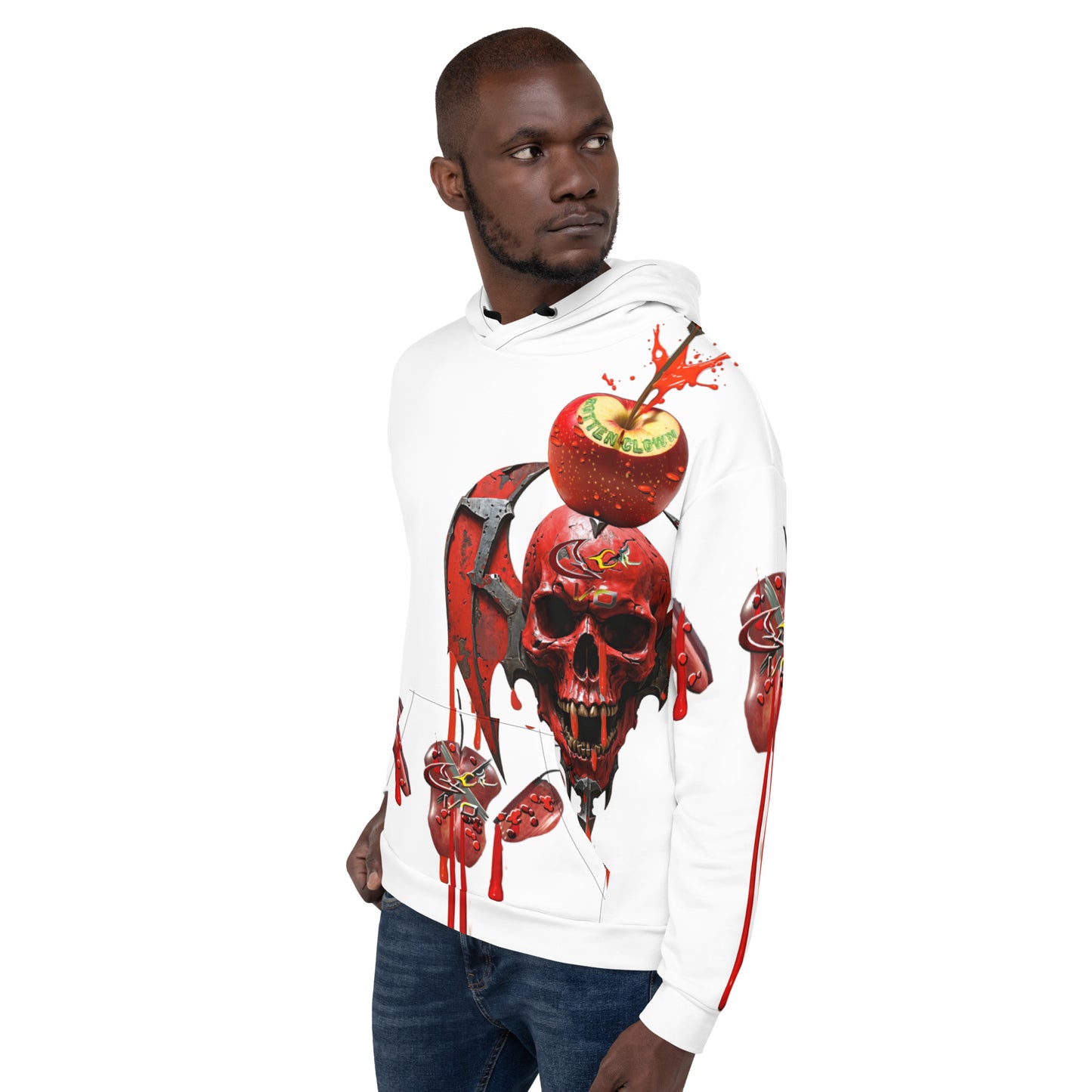 GCR I/O ROTTEN CLOWN WHITE HOODIE