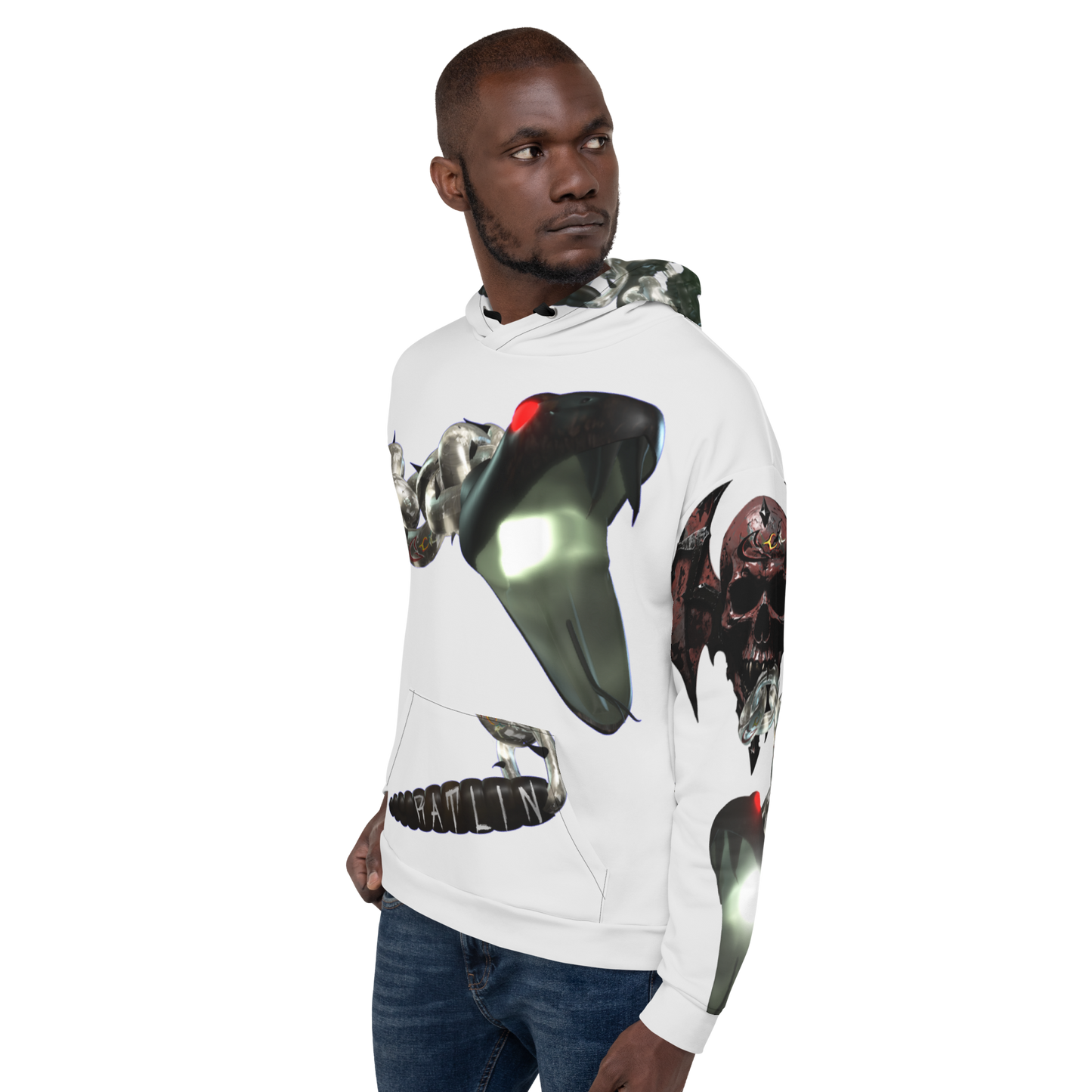 GCR - RATLIN CHAINS WHITE CHROME HOODIE