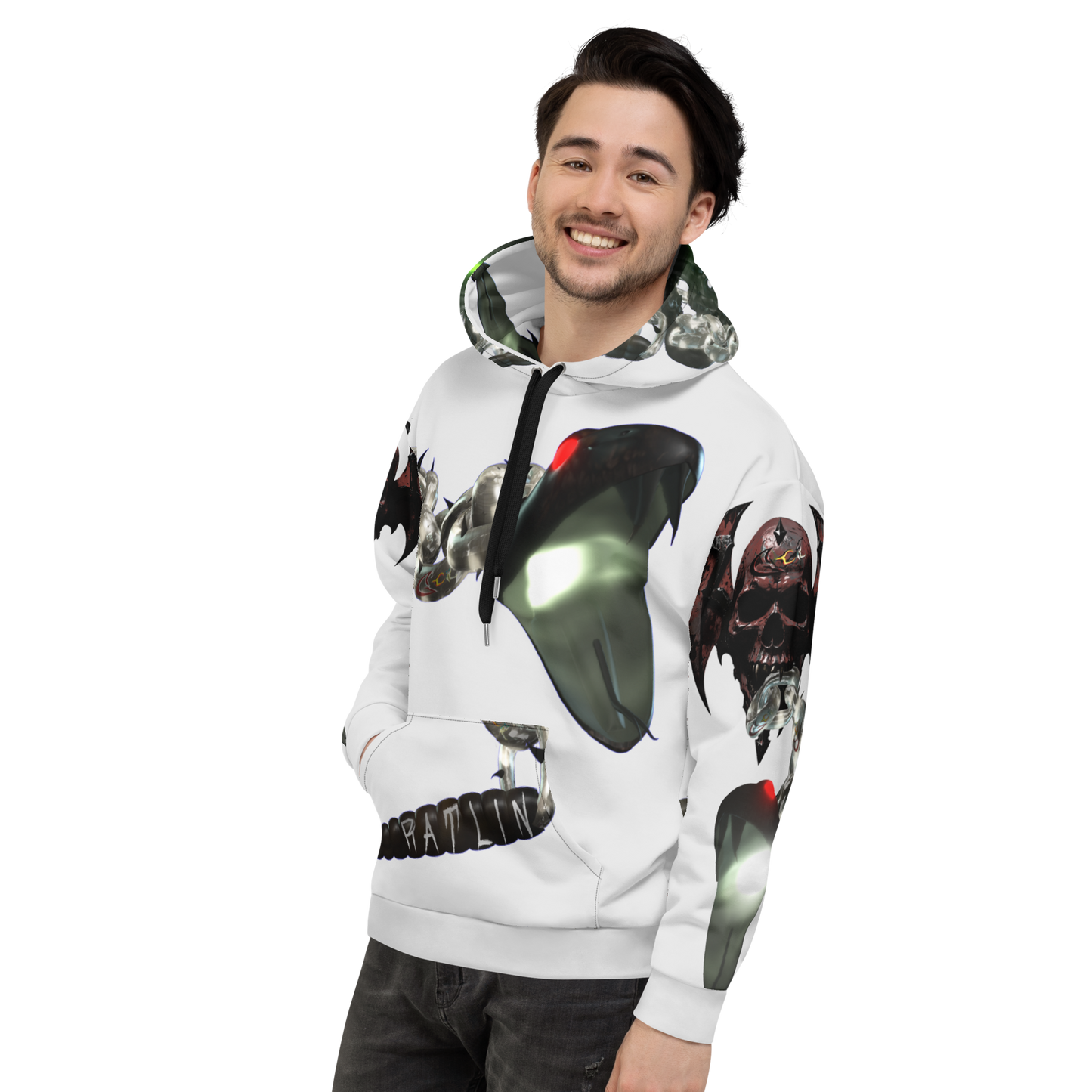 GCR - RATLIN CHAINS WHITE CHROME HOODIE