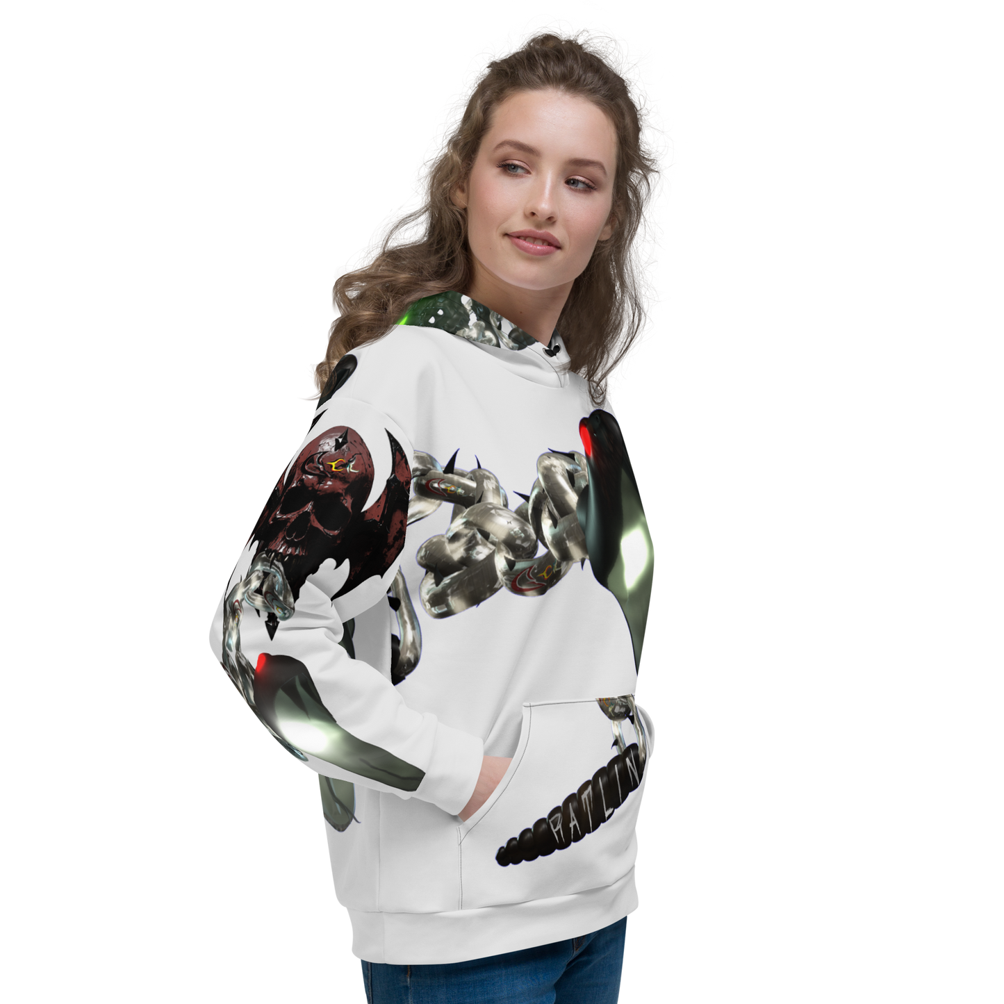 GCR - RATLIN CHAINS WHITE CHROME HOODIE