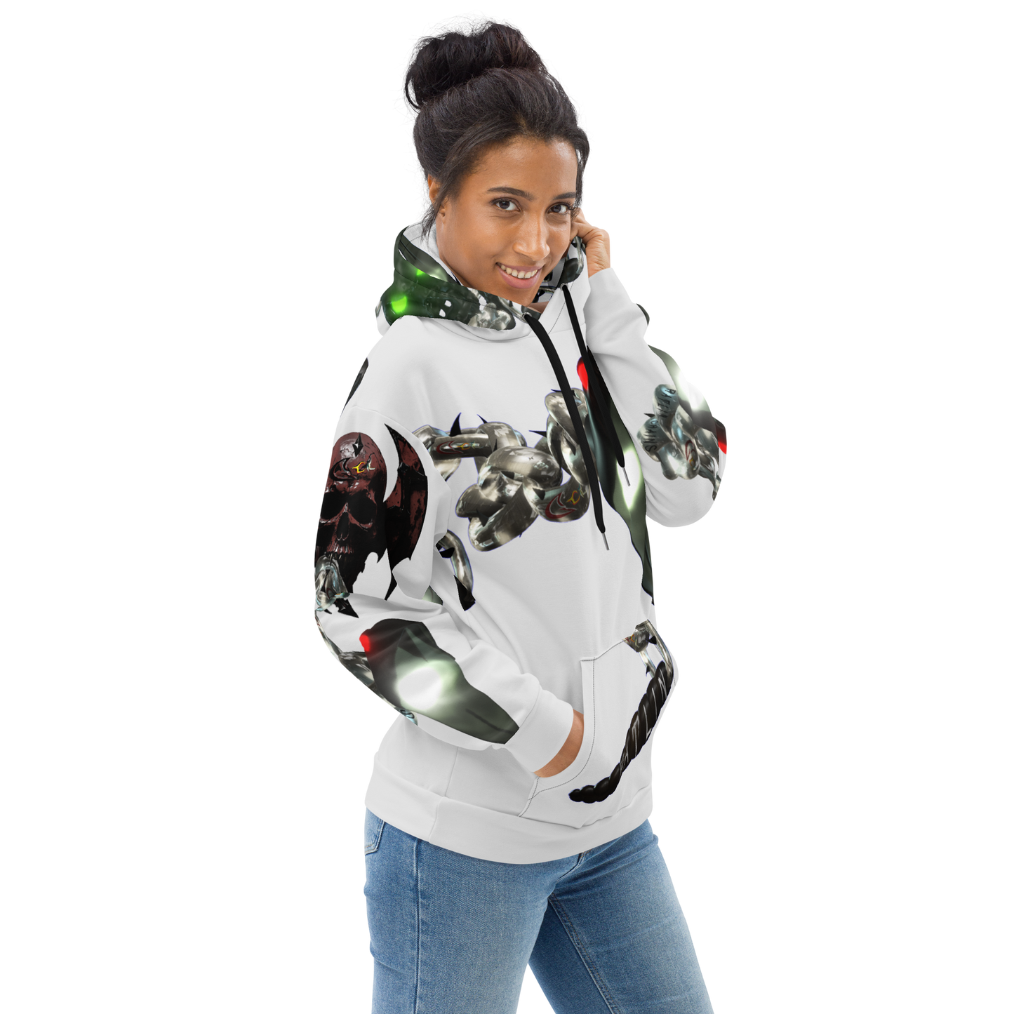 GCR - RATLIN CHAINS WHITE CHROME HOODIE