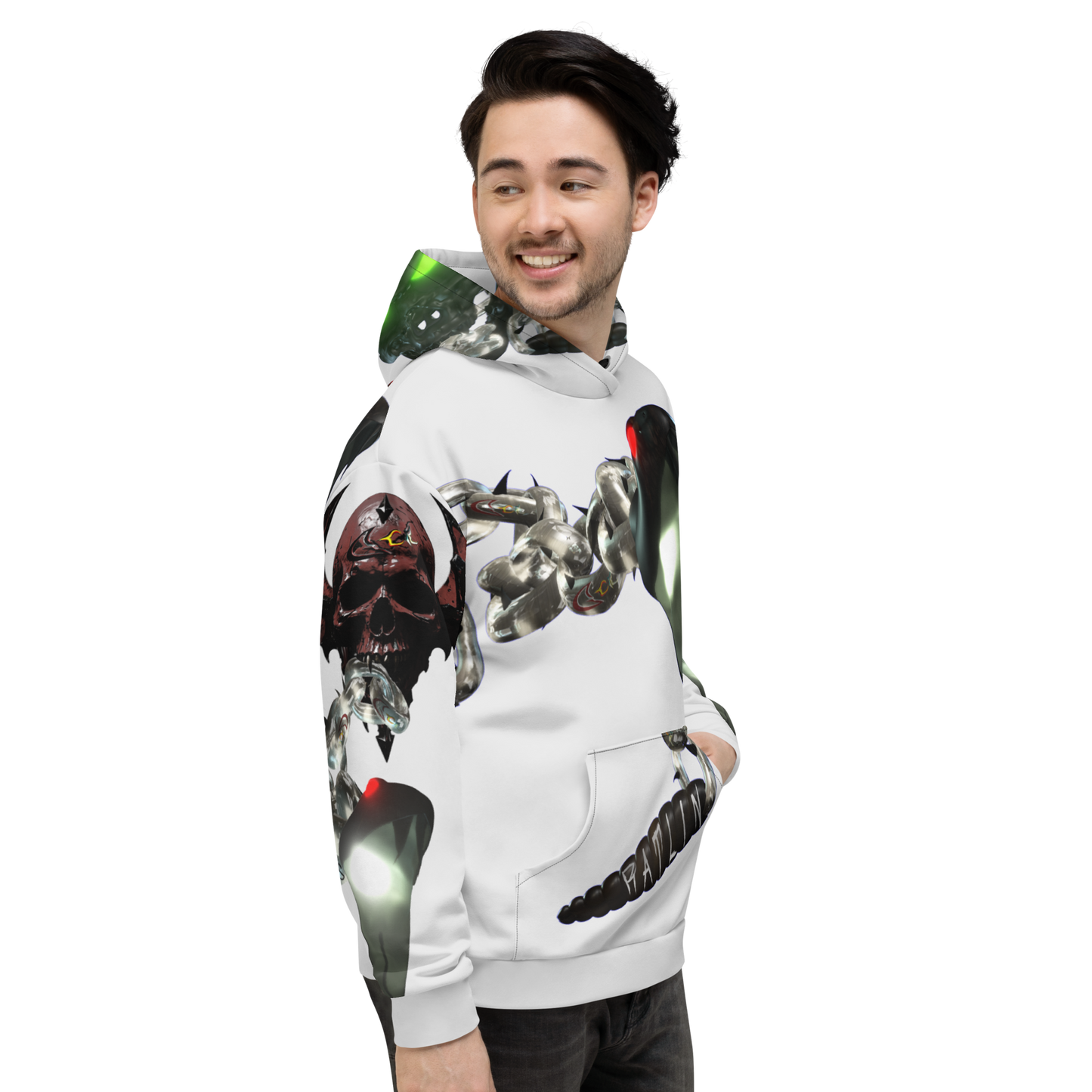 GCR - RATLIN CHAINS WHITE CHROME HOODIE