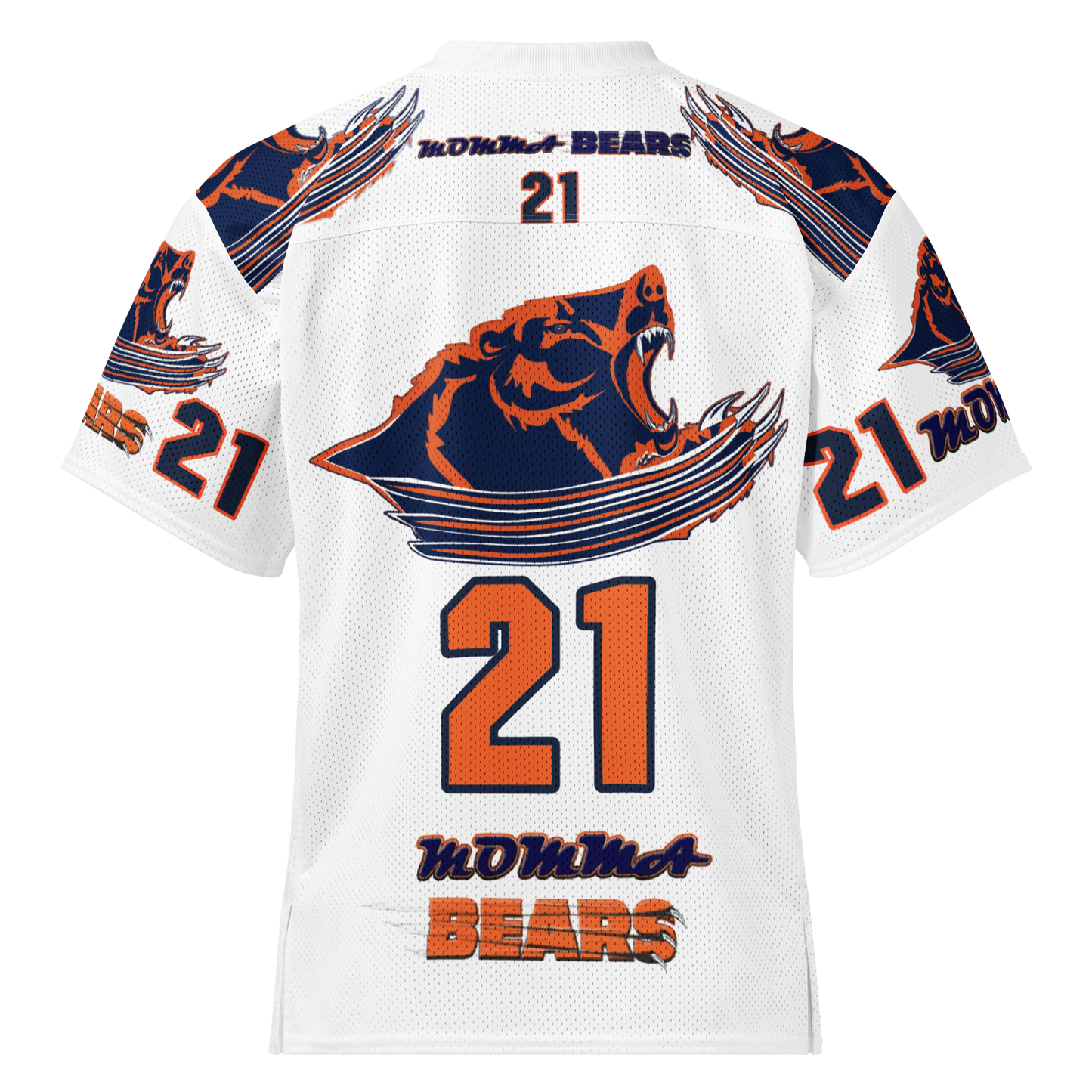 MOMMA BEARS White Heat Football Jersey