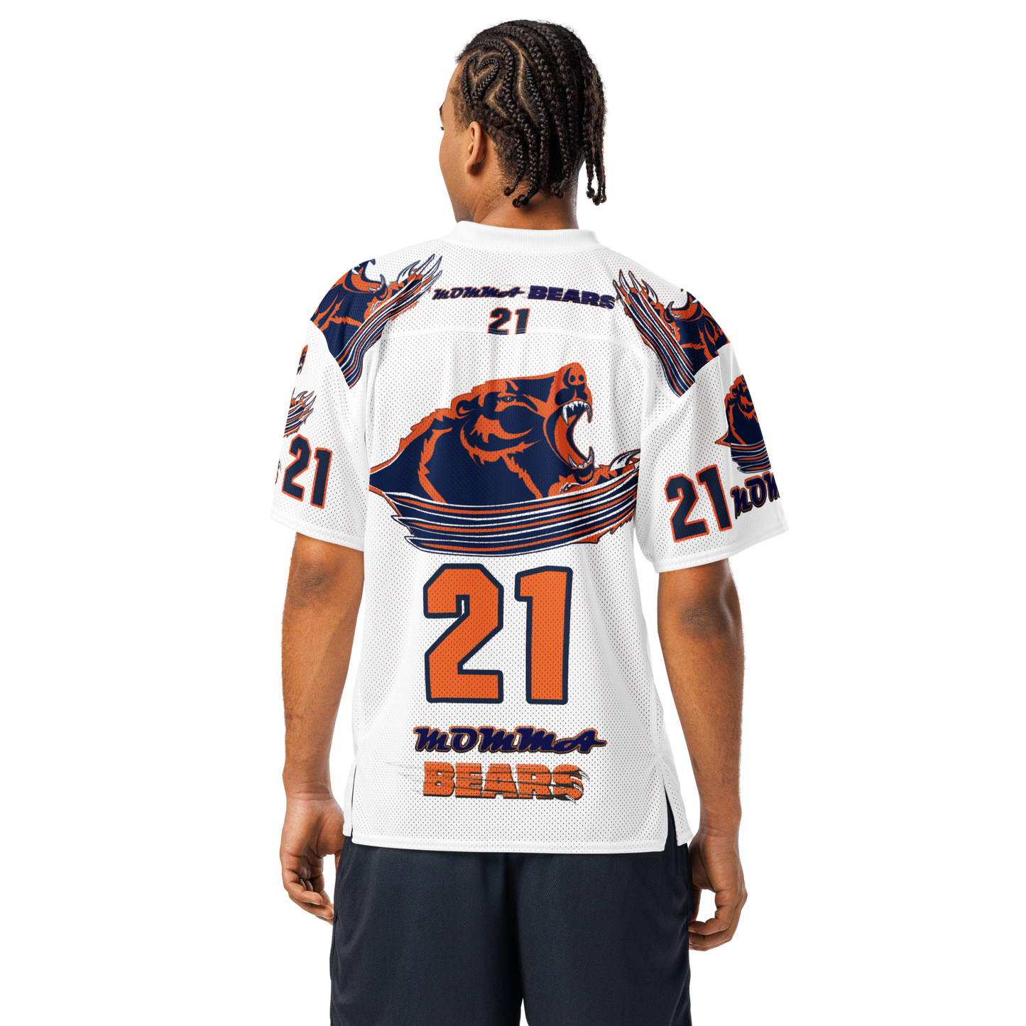MOMMA BEARS White Heat Football Jersey