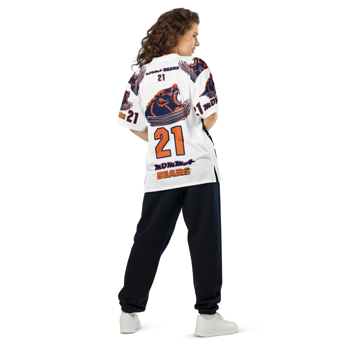 MOMMA BEARS White Heat Football Jersey