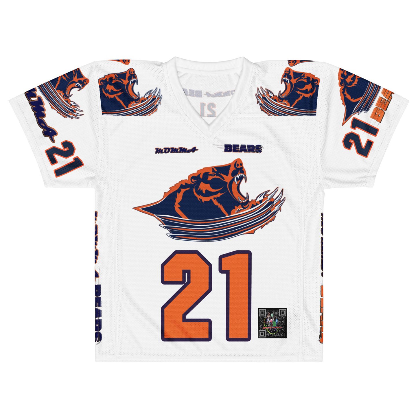 MOMMA BEARS White Heat Football Jersey