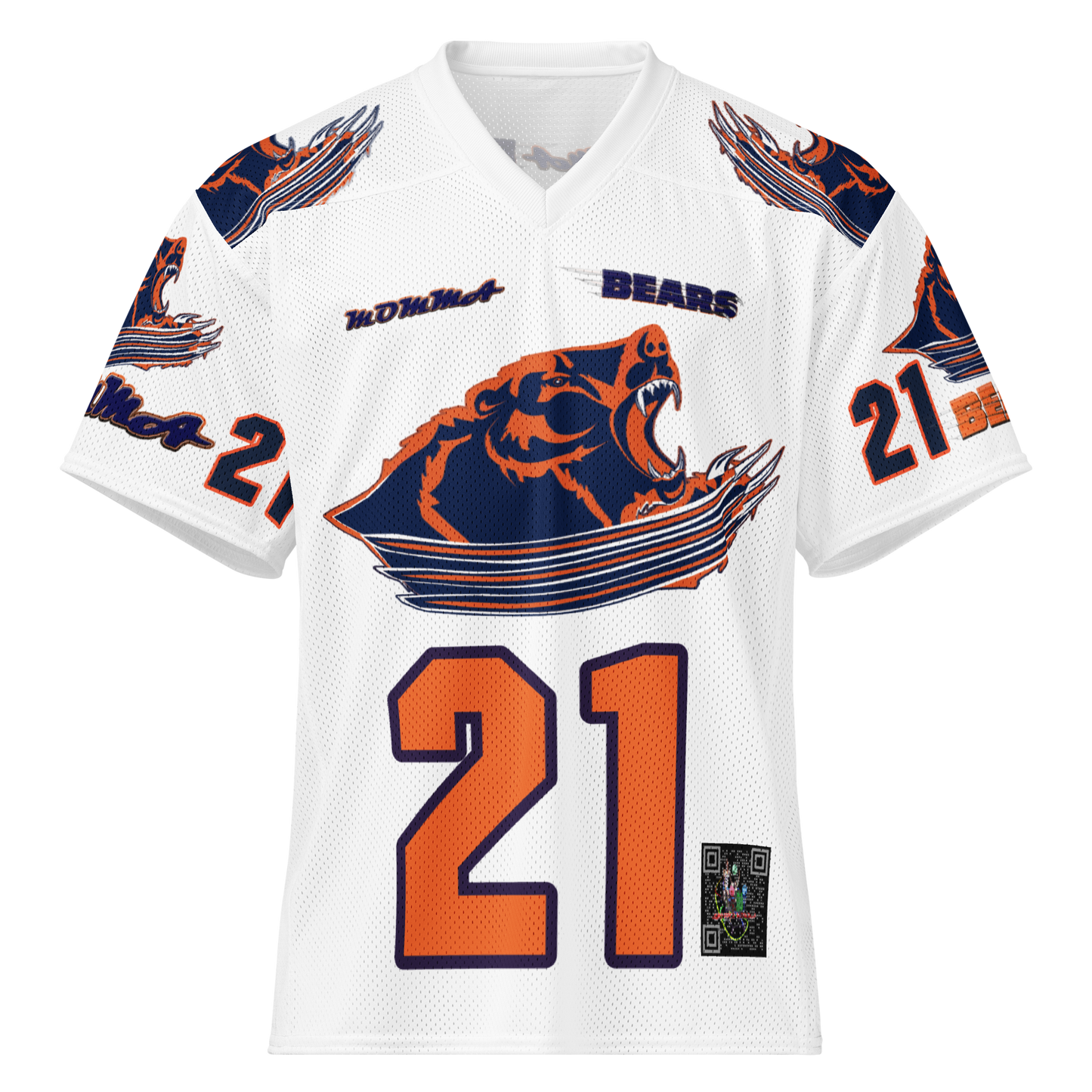 MOMMA BEARS White Heat Football Jersey