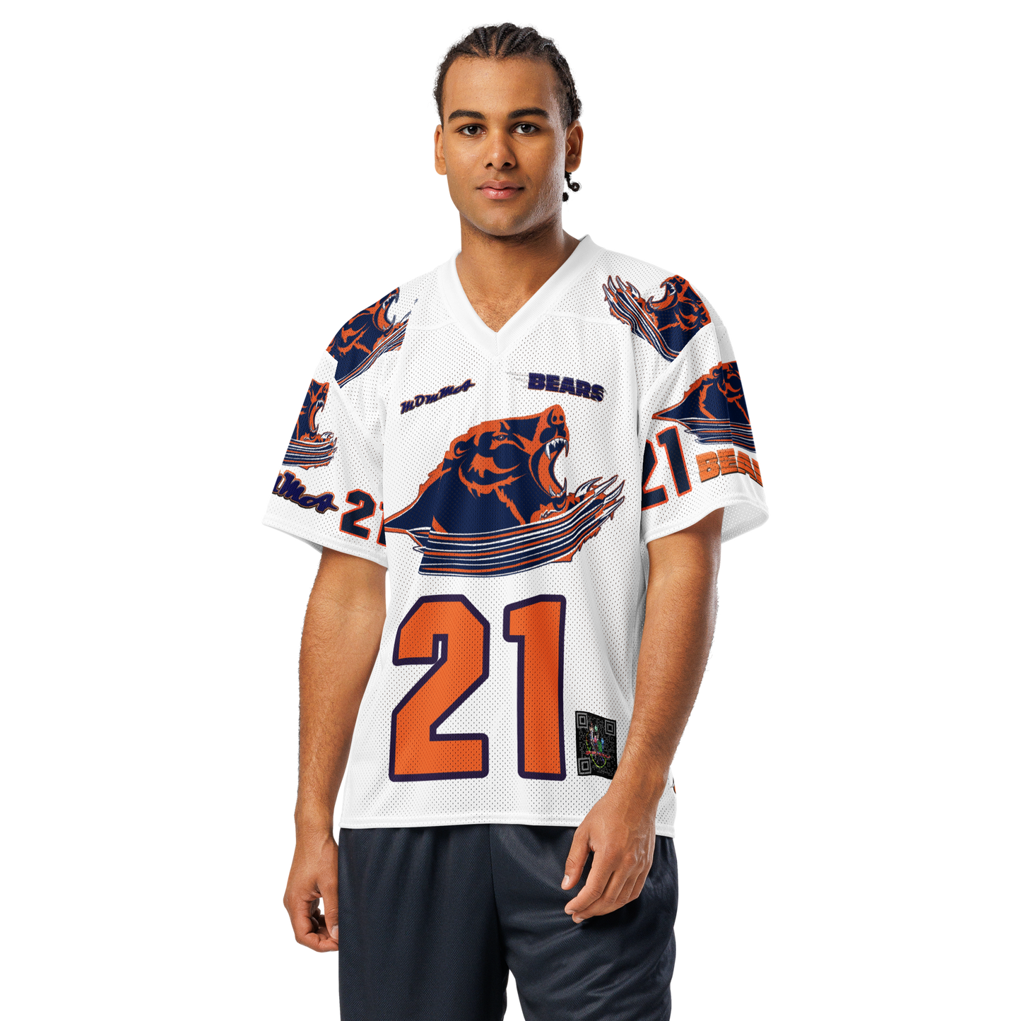 MOMMA BEARS White Heat Football Jersey