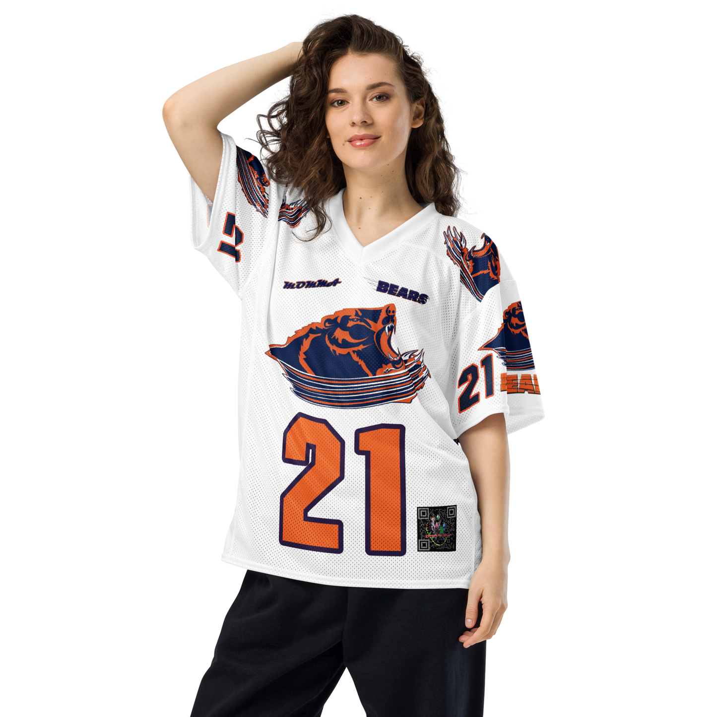MOMMA BEARS White Heat Football Jersey